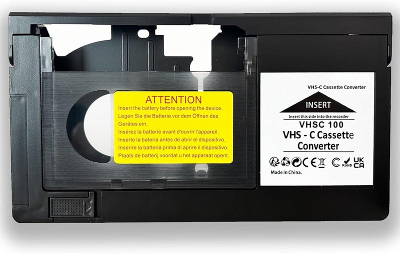 BECBOLDF VHS-C to VHS Motorized Cassette Adapter - Tape Converter for Playback on Standard VHS Players. for VCA115 (Not Compatible with Hi8, 8mm, or Mini DV Tapes) - Image 2